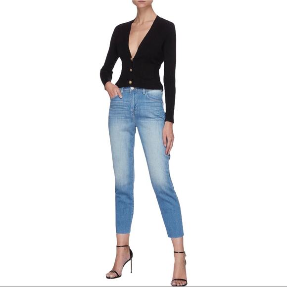 L’agence El Matador Mid Rise Cropped Slim Fit Jeans Caspian Size 25 NWT - Picture 1 of 10
